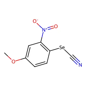 Selenocyanic acid, 4-methoxy-2-nitrophenyl ester structure