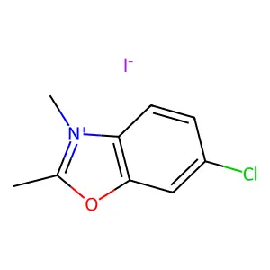 Benzoxazolium, 6-chloro-2,3-dimethyl-, iodide (1:1) structure