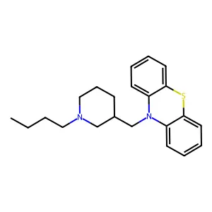 Phenothiazine, 10-((N-butyl-3-piperidyl)methyl)- structure