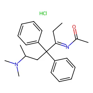 N-(6-(Dimethylamino)-4,4-diphenyl-3-heptylidene)acetamide hydrochloride structure