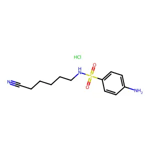Sulfanilamide, N(sup 1)-(5-cyanopentyl)-, hydrochloride structure