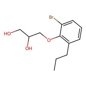 1,2-Propanediol, 3-(2-bromo-6-propylphenoxy)- structure
