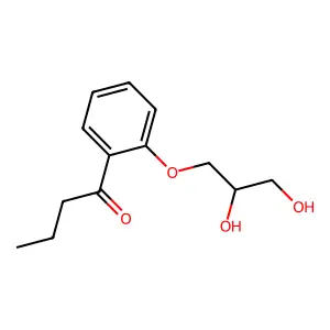 1,2-Propanediol, 3-(o-butyrylphenoxy)- structure