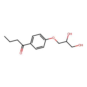 1,2-Propanediol, 3-(p-butyrylphenoxy)- structure