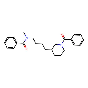 Piperidine, 1-benzoyl-3-(4-N-methylbenzamidobutyl)- structure