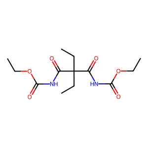 Carbamic acid, (2,2-diethylpropanedioyl)di-, diethyl ester structure