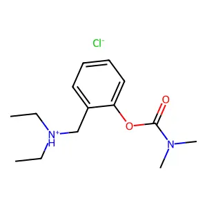 Carbamic acid, N,N-dimethyl-, 2-(diethylaminomethyl)phenyl ester, hydrochloride structure