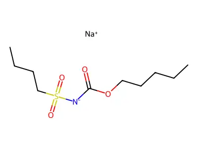 N-(Butylsulfonyl)carbamic acid pentyl ester structure