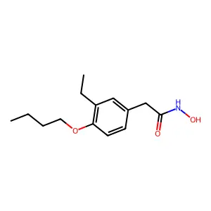 Acetohydroxamic acid, 2-(4-butoxy-3-ethylphenyl)- structure