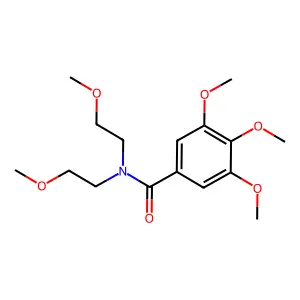 Benzamide, N,N-bis(2-methoxyethyl)-3,4,5-trimethoxy- structure