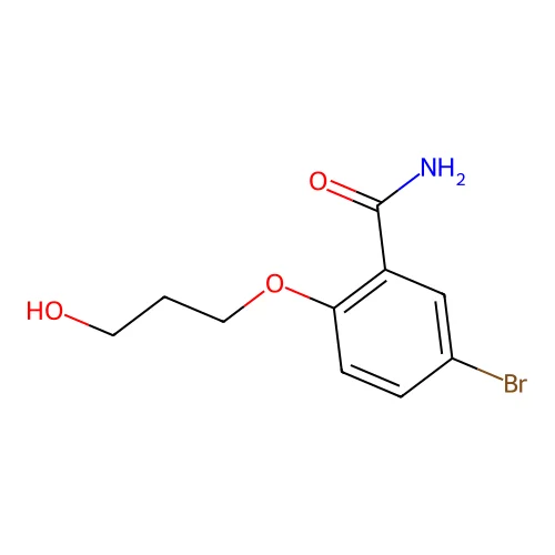 BENZAMIDE, 5-BROMO-2-(beta-HYDROXYPROPOXY)- structure