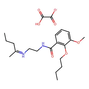 N-(2-Pentylideneaminoethyl)-2-butoxy-3-methoxybenzamide oxalate structure