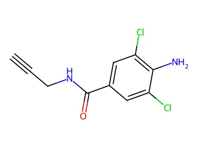 4-Amino-3,5-dichloro-N-(prop-2-yn-1-yl)benzene-1-carboximidic acid structure