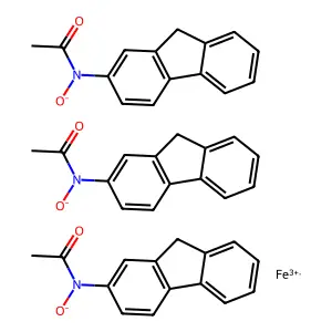 N-(9H-fluoren-2-yl)-N-oxidoacetamide; iron(3+) structure