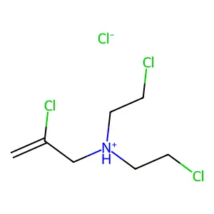 2-Chloro-N,N-bis(2-chloroethyl)prop-2-en-1-amine--hydrogen chloride (1/1) structure