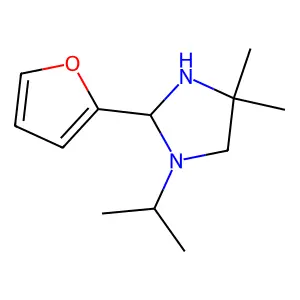 Imidazolidine, 4,4-dimethyl-2-(2-furyl)-1-isopropyl- structure