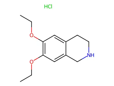 Isoquinoline, 6,7-diethoxy-1,2,3,4-tetrahydro-, hydrochloride structure