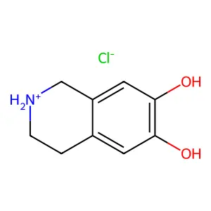 1,2,3,4-Tetrahydroisoquinoline-6,7-diol--hydrogen chloride (1/1) structure