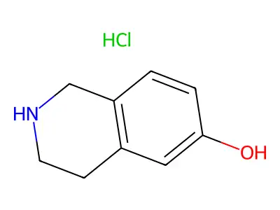 6-Hydroxy-1,2,3,4-tetrahydroisoquinolinium chloride structure