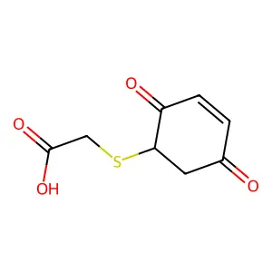 Acetic acid, ((2,5-dioxo-3-cyclohexen-1-yl)thio)- structure