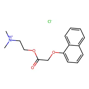 Acetic acid, 1-naphthyloxy-, 2-dimethylaminoethyl ester, hydrochloride structure