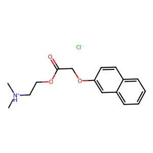 Acetic acid, 2-naphthyloxy-, 2-dimethylaminoethyl ester, hydrochloride structure