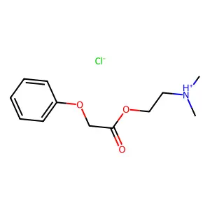 Acetic acid, phenoxy-, 2-dimethylaminoethyl ester, hydrochloride structure