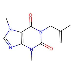 3,7-Dihydro-3,7-dimethyl-1-(2-methyl-2-propen-1-yl)-1H-purine-2,6-dione structure