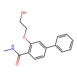 3-(2-Hydroxyethoxy)-N-methyl(1,1'-biphenyl)-4-carboxamide structure