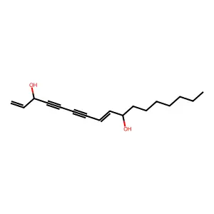 1,8-Heptadecadiene-4,6-diyne-3,10-diol structure