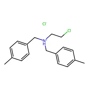 Dibenzylamine, N-(2-chloroethyl)-p,p'-dimethyl-, hydrochloride structure