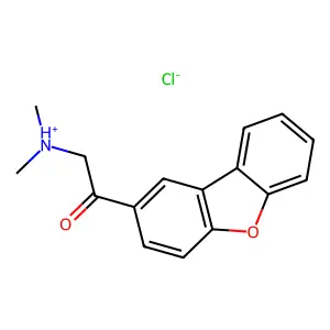 2-Dibenzofurancarbonylmethylamine, N,N-dimethyl-, hydrochloride structure