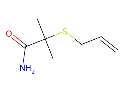 Propionamide, 2-(allylthio)-2-methyl- structure