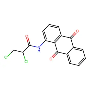 N-1-Anthraquinonyl-2,3-dichloropropionamide structure
