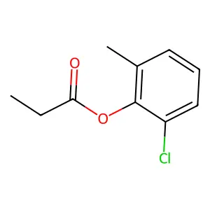 Propionic acid, 6-chloro-o-tolyl ester structure