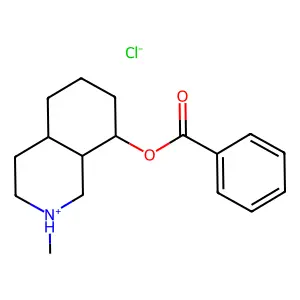 2-Methyldecahydroisoquinolin-8-yl benzoate--hydrogen chloride (1/1) structure