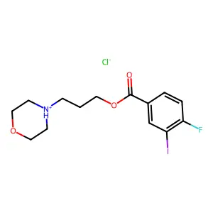 3-(Morpholin-4-yl)propyl 4-fluoro-3-iodobenzoate--hydrogen chloride (1/1) structure