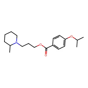Benzoic acid, p-isopropoxy-, 3-(2'-methylpiperidino)propyl ester structure