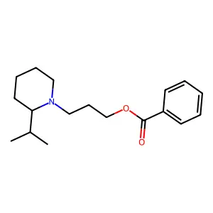 Benzoic acid, 3-(2'-isopropylpiperidino)propyl ester structure