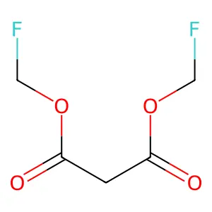 Malonic acid, bis(fluoromethyl)ester structure