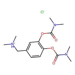 Dimethylamine, N-(3,4-bis(dimethylcarbamyloxy)benzyl)-, hydrochloride structure
