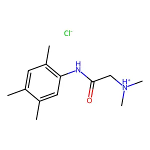 Acetanilide, 2-(dimethylamino)-3',4',6'-trimethyl-, hydrochloride structure