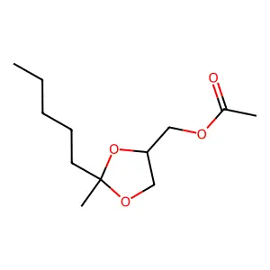 (2-Methyl-2-pentyl-1,3-dioxolan-4-yl)methyl acetate structure