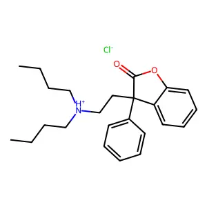 2(3H)-Benzofuranone, 3-(2-(dibutylamino)ethyl)-3-phenyl-, hydrochloride structure
