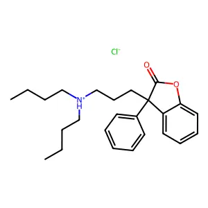 2(3H)-Benzofuranone, 3-(3-(dibutylamino)propyl)-3-phenyl-, hydrochloride structure