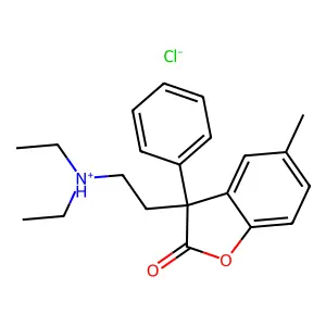 2(3H)-Benzofuranone, 3-(2-(diethylamino)ethyl)-5-methyl-3-phenyl-, hydrochloride structure