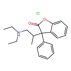 2(3H)-Benzofuranone, 3-((2-diethylamino-1-methyl)ethyl)-3-phenyl-, hydrochloride structure