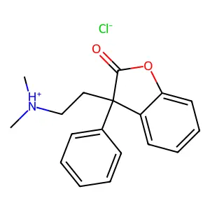 2(3H)-Benzofuranone, 3-(2-(dimethylamino)ethyl)-3-phenyl-, hydrochloride structure
