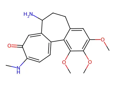 7-Amino-10-(ethylamino)-1,2,3-trimethoxy-6,7-dihydrobenzo[a]heptalen-9(5H)-one structure