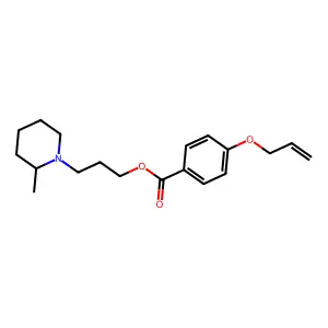 Benzoic acid, p-allyloxy-, 3-(2'-methylpiperidino)propyl ester structure